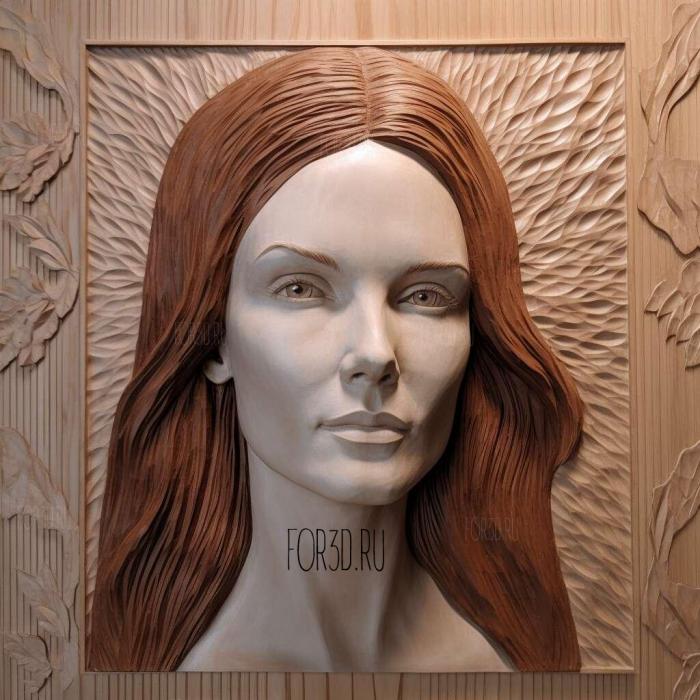 Julianne Moore 3 stl model for CNC